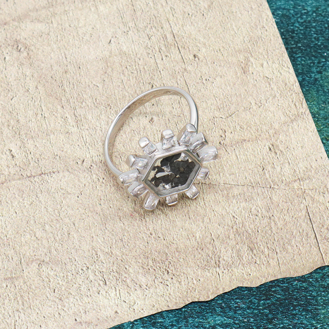 New Arrival Custom Good Quality Wholesale Manufacture China Factory CZ Round Glass Mirror Rhodium Plated 925 Sterling Silver Ring For Women Gift