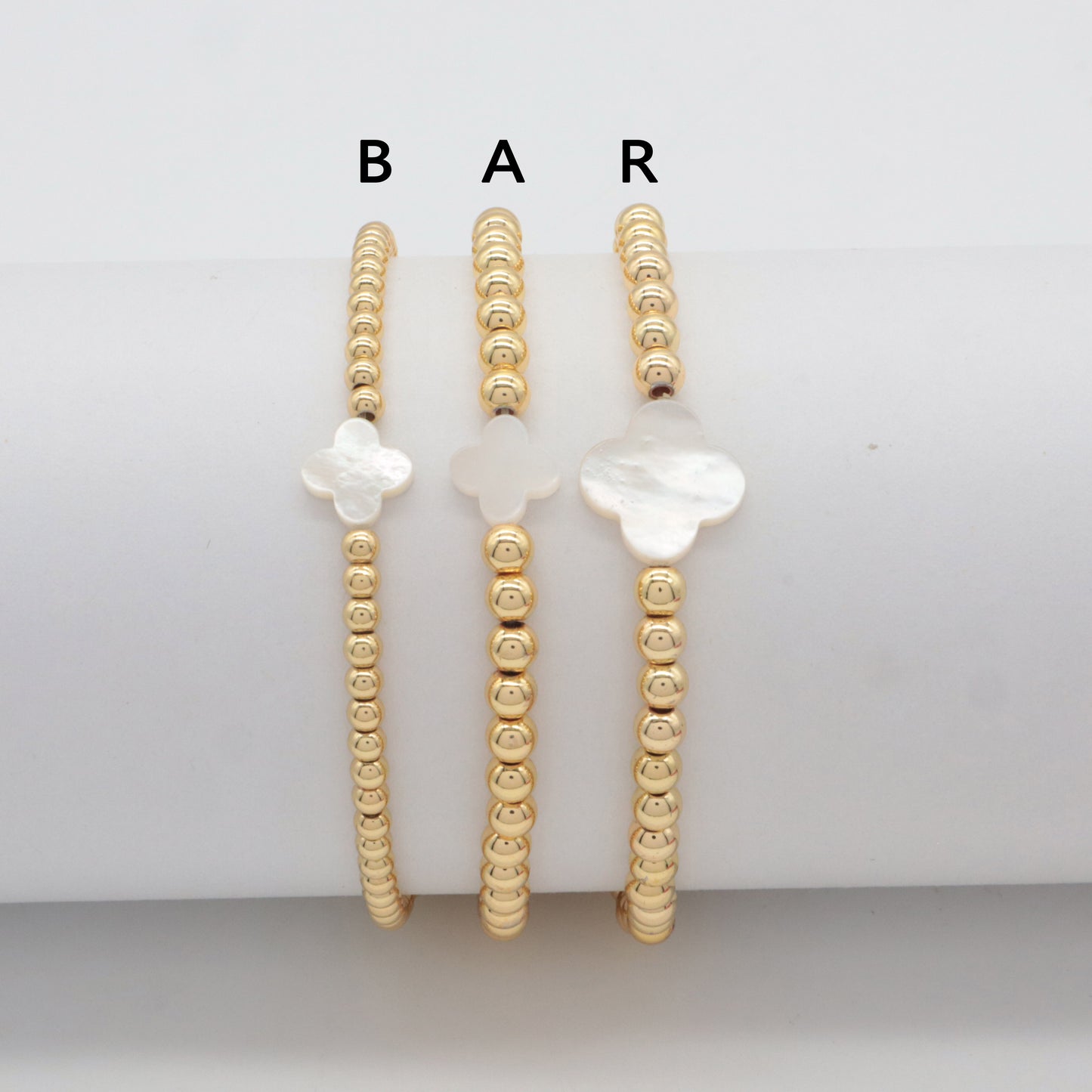 Newest Wholesale Manufacture Factory OEM Customized Handmade Fashionable 4mm Brass Bead Shell Charm Bracelet For Gift Women