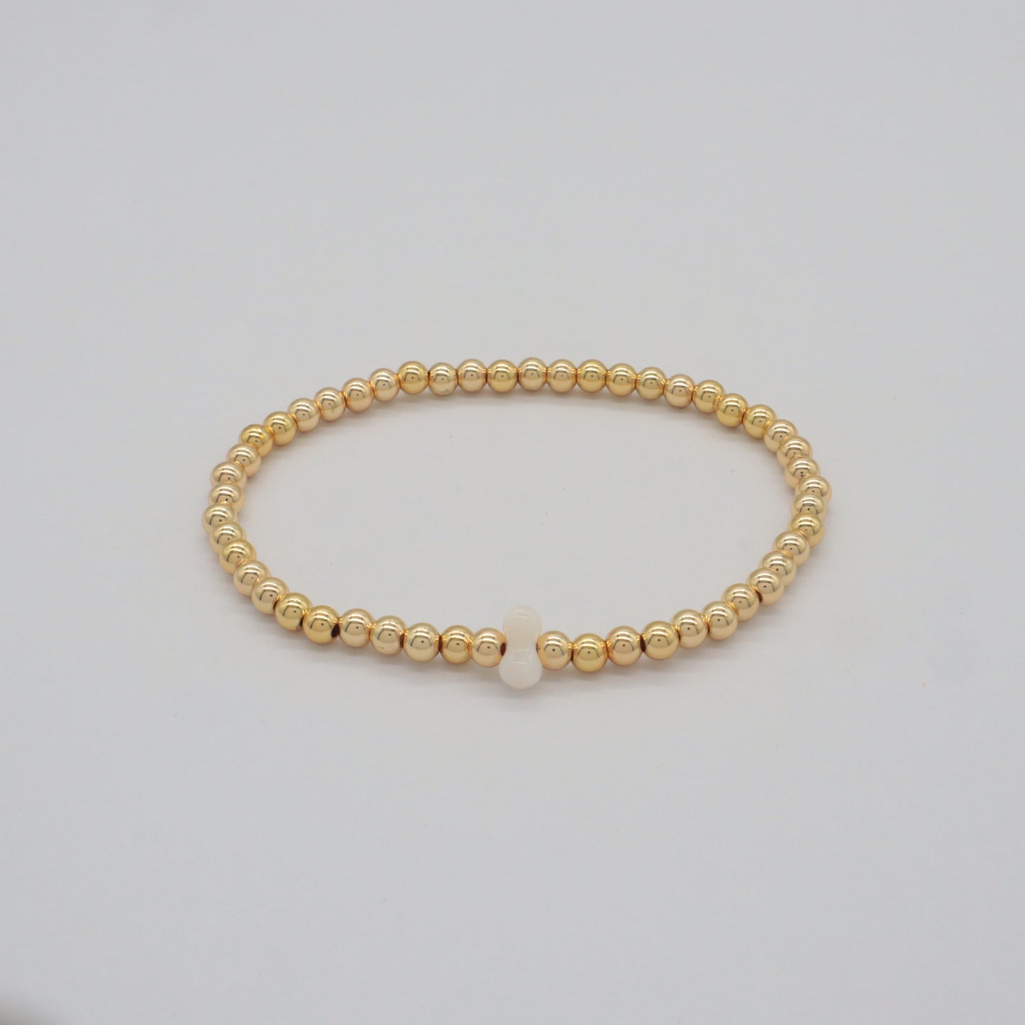 Newest Wholesale Manufacture Factory OEM Customized Handmade Fashionable 4mm Brass Bead Shell Charm Bracelet For Gift Women