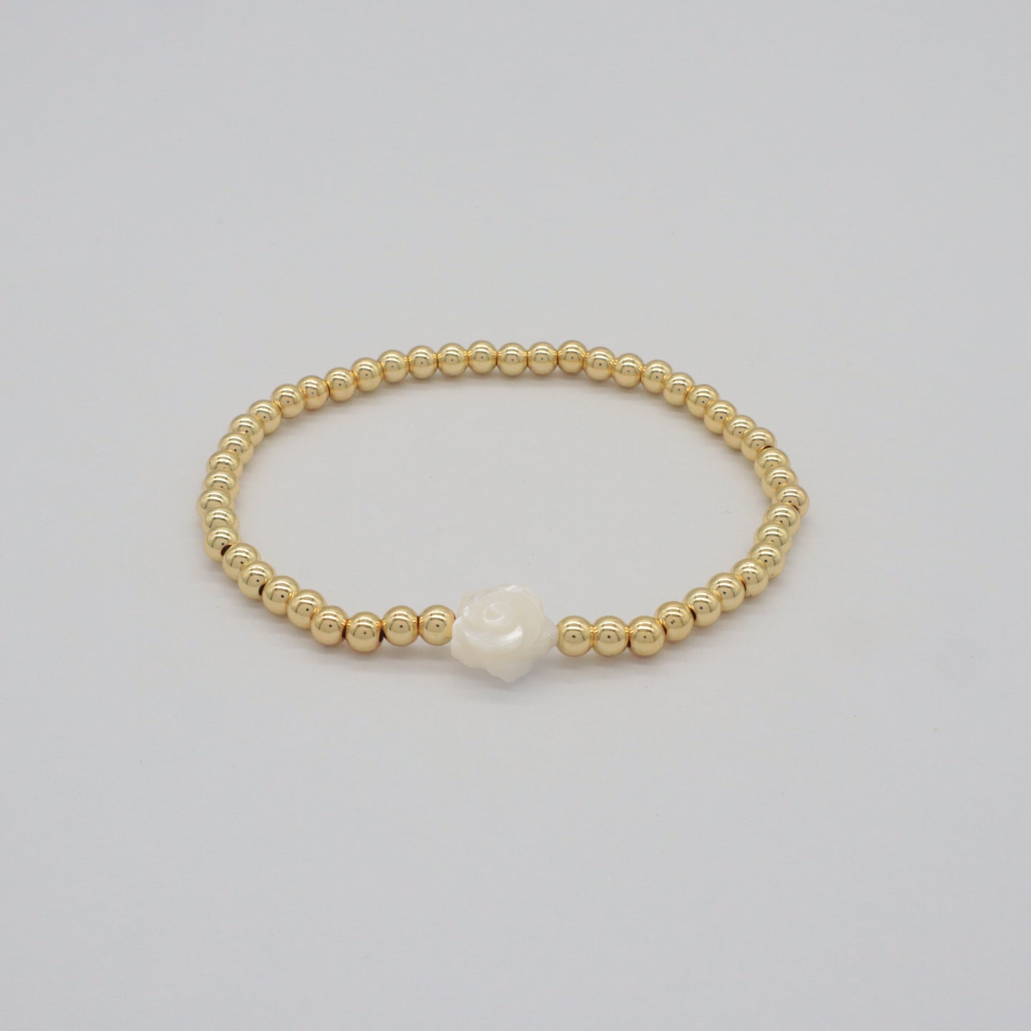 Wholesale Manufacture Newest Factory OEM Customized Handmade Fashionable 4mm Brass Bead Shell Charm Bracelet For Gift Women