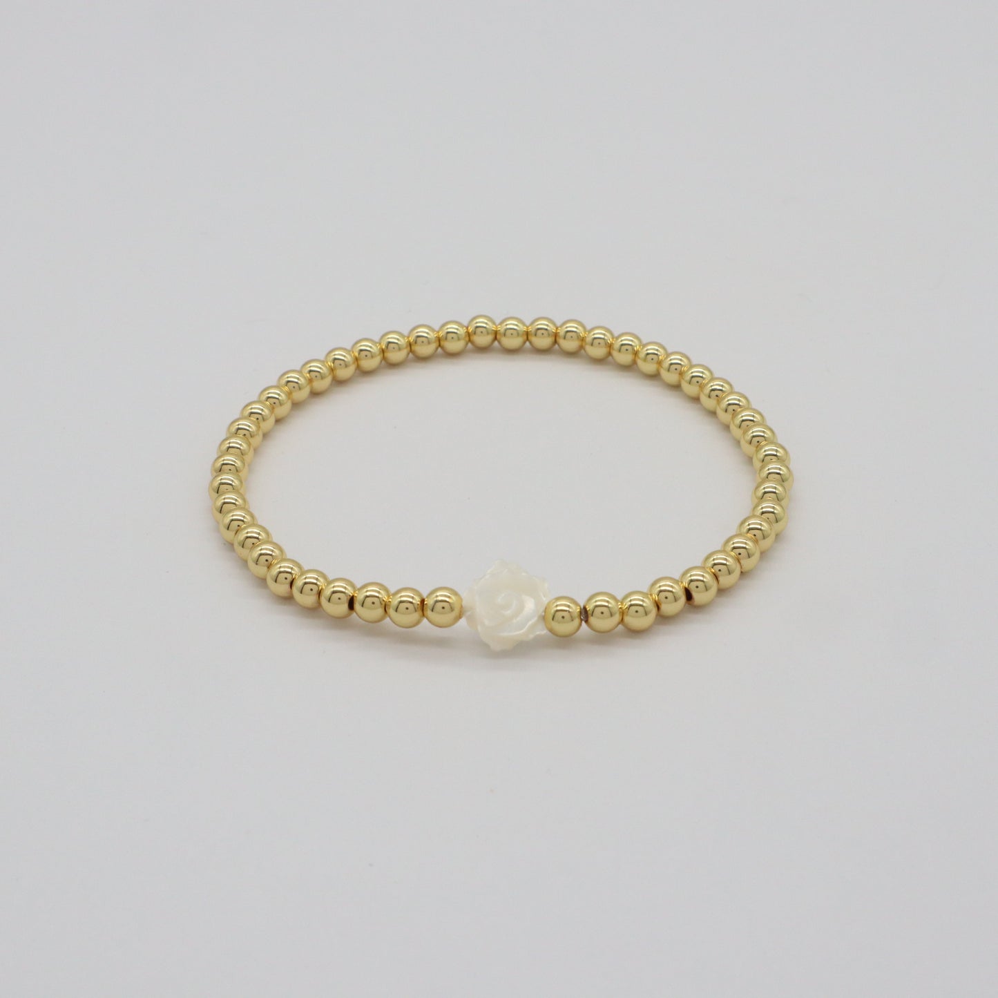 Wholesale Manufacture Newest Factory OEM Customized Handmade Fashionable 4mm Brass Bead Shell Charm Bracelet For Gift Women