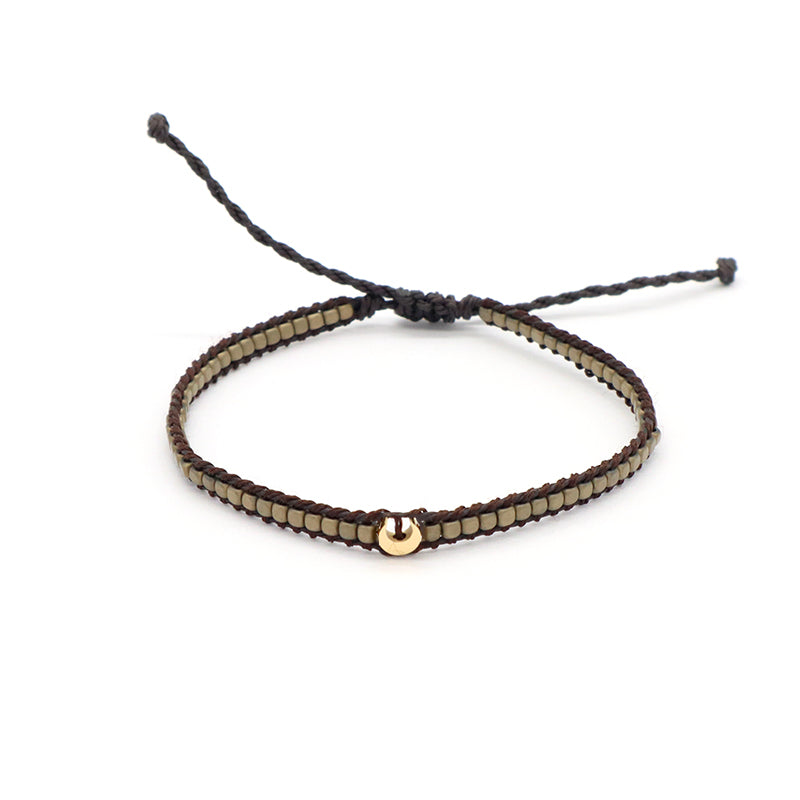 OEM Wholesale Custom Jewelry Handmade Fashion Jewelry Adjustable Stainless Steel Moon Star Charm Hematite Woven Tassel Bracelets