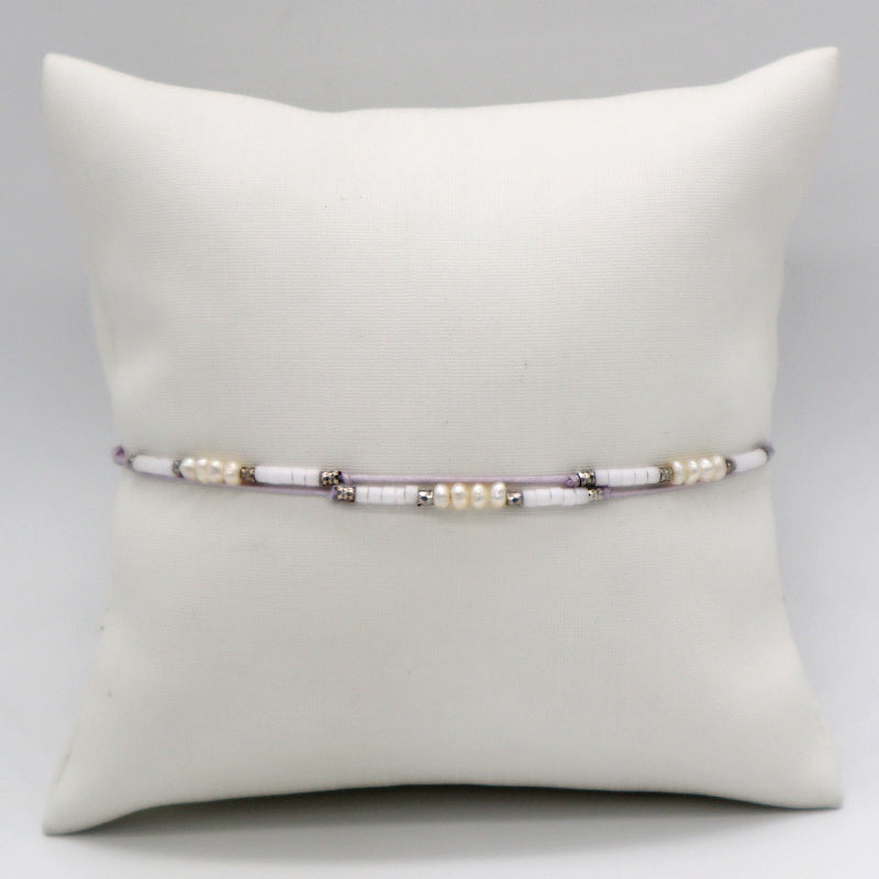 New Bulk Sale OEM Custom Handmade Adjustable Miyuki Beads With Fresh Water Pearl 925 Sterling Silver Finding Woven Bracelet
