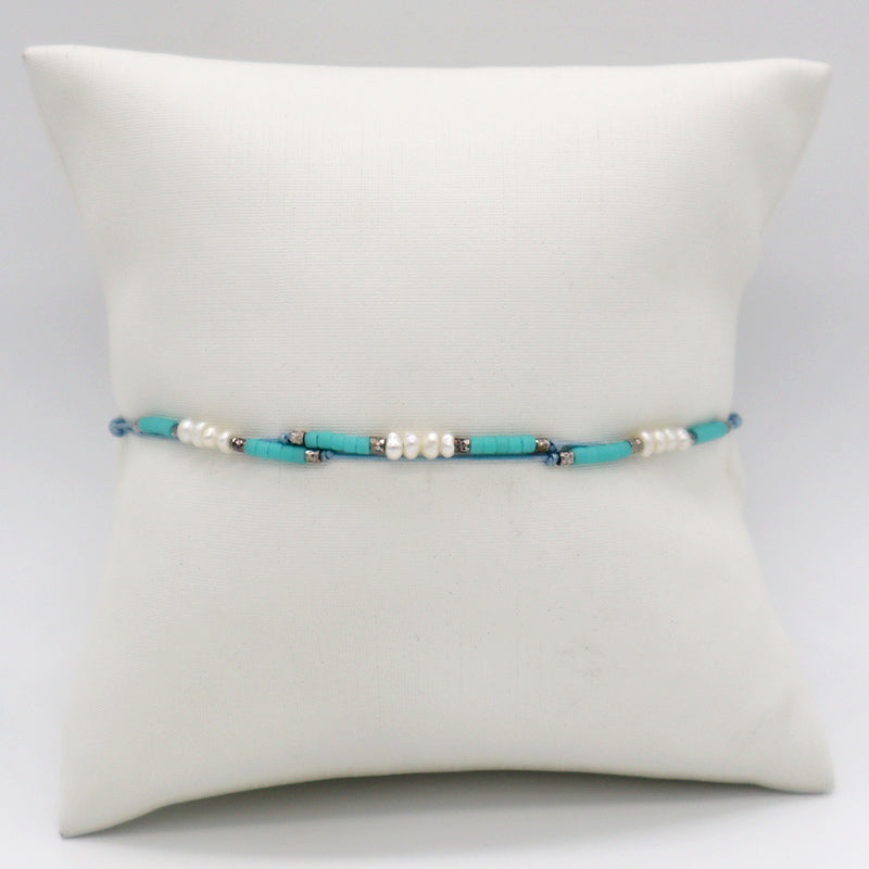 New Bulk Sale OEM Custom Handmade Adjustable Miyuki Beads With Fresh Water Pearl 925 Sterling Silver Finding Woven Bracelet
