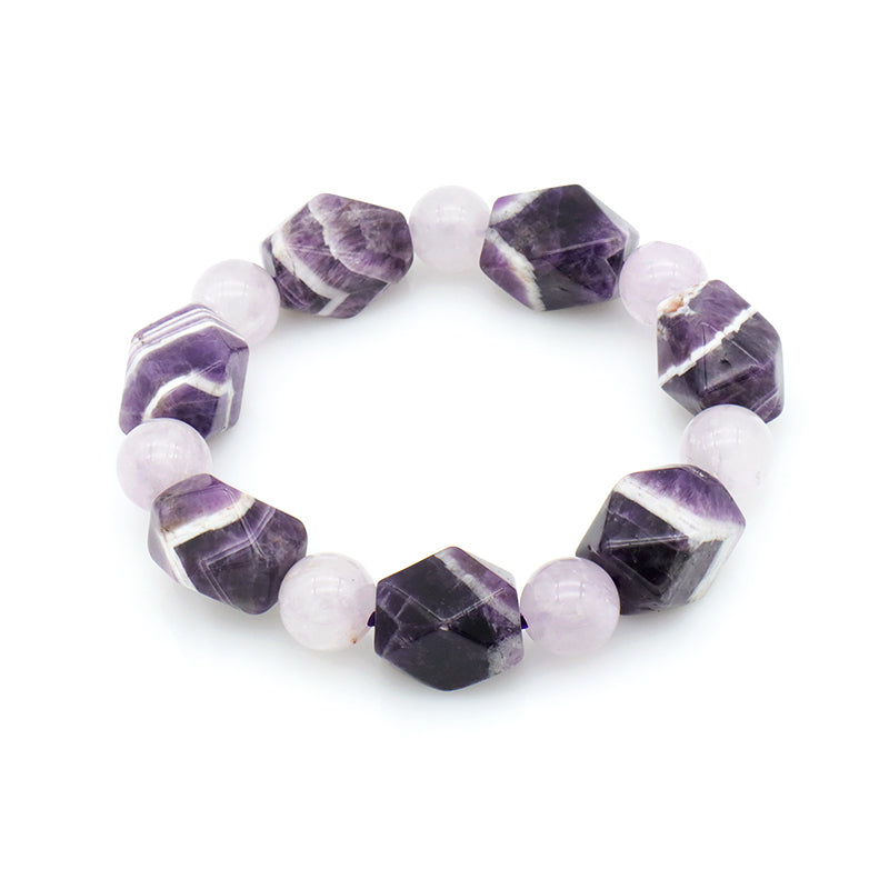 Good Quality Wholesale Wowan Jewelry Handmade Custom Beaded Bracelet Bangle Natural Stone Amethyst Bracelets