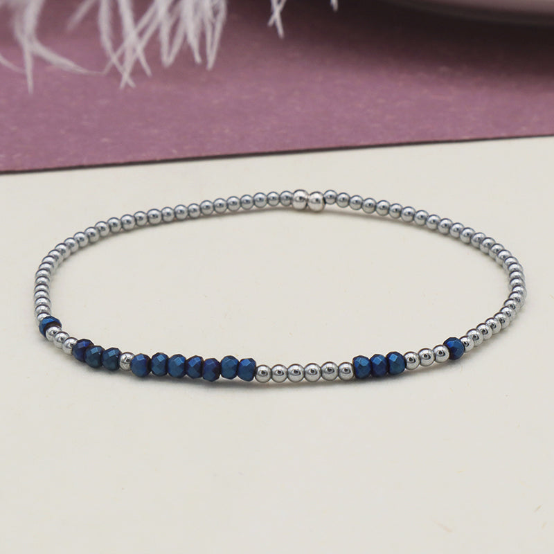 Manufacture China Factory Oem Handmade Wholesale Fashion Bangle Bracelet Custom Blue Beads Charms Men Bracelets