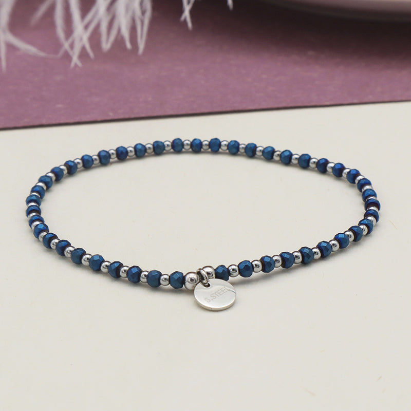 Manufacture China Factory Oem Handmade Wholesale Fashion Bangle Bracelet Custom Blue Beads Charms Men Bracelets