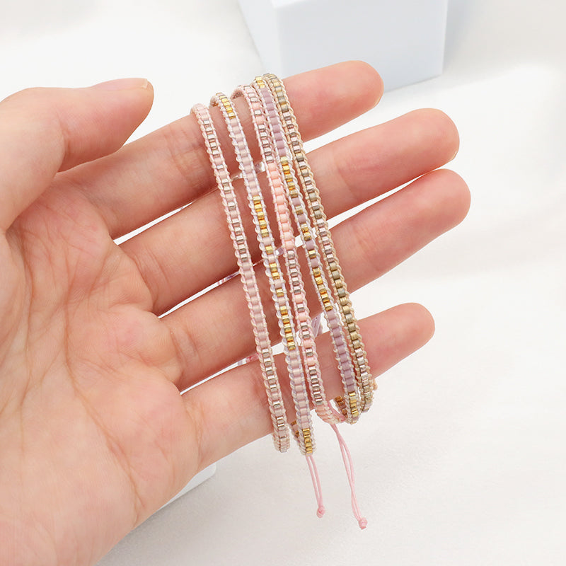 Handmade New Wholesale Jewelry Gifts OEM Colorful Miyuki Beaded Bracelets Adjustable Custom Beads Bracelet Bangle Jewelry