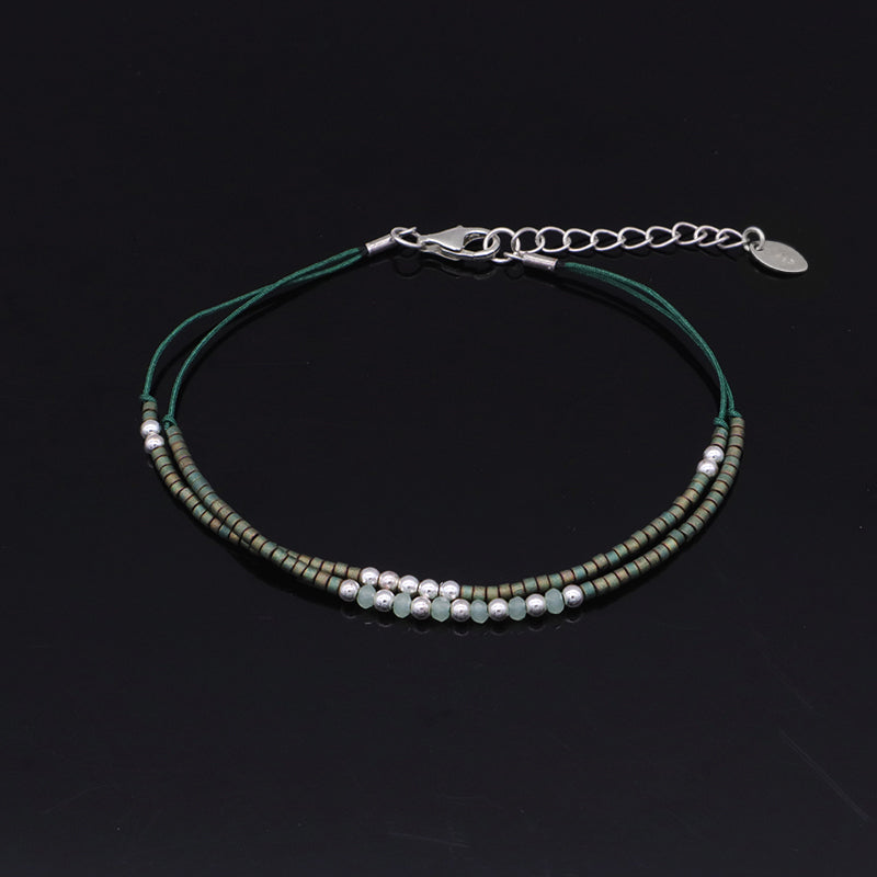 Miyuki Vintage Beads Double Laminar Beaded Bracelet Fashion Ladies Multi Color Handmade Miyuki Beads Bracelet Jewelry