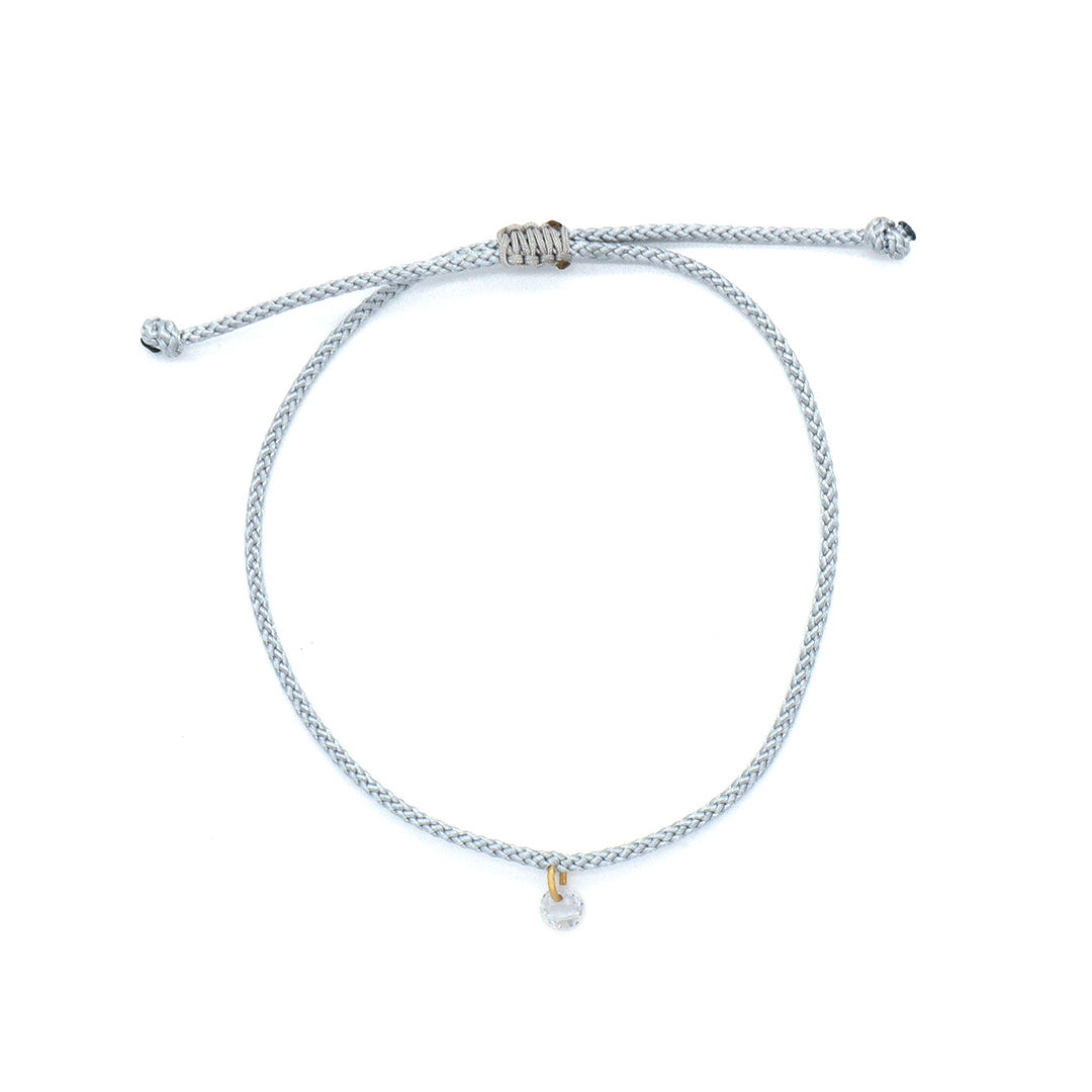 OEM Manufacture Custom Factory Gift Handmade Braided Rope Adjustable 925 silver sterling CZ Charm Bracelet For Teen Girl Women