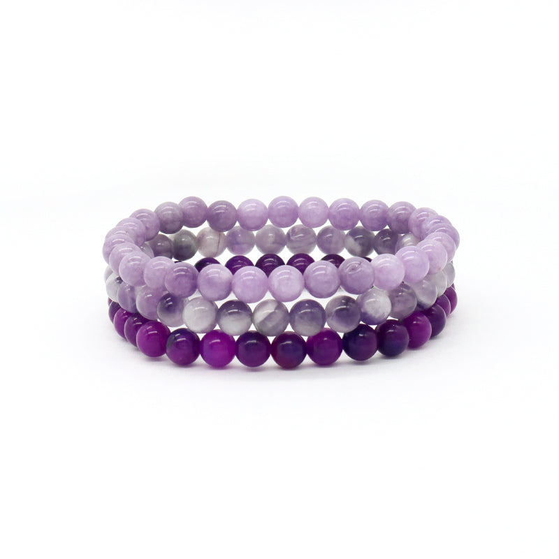 Hot Sale Fashion Design Jewelry Wholesale Custom OEM Friendship Handmade 6mm Natural Stone Beads Women Stretch Bracelet For Gift