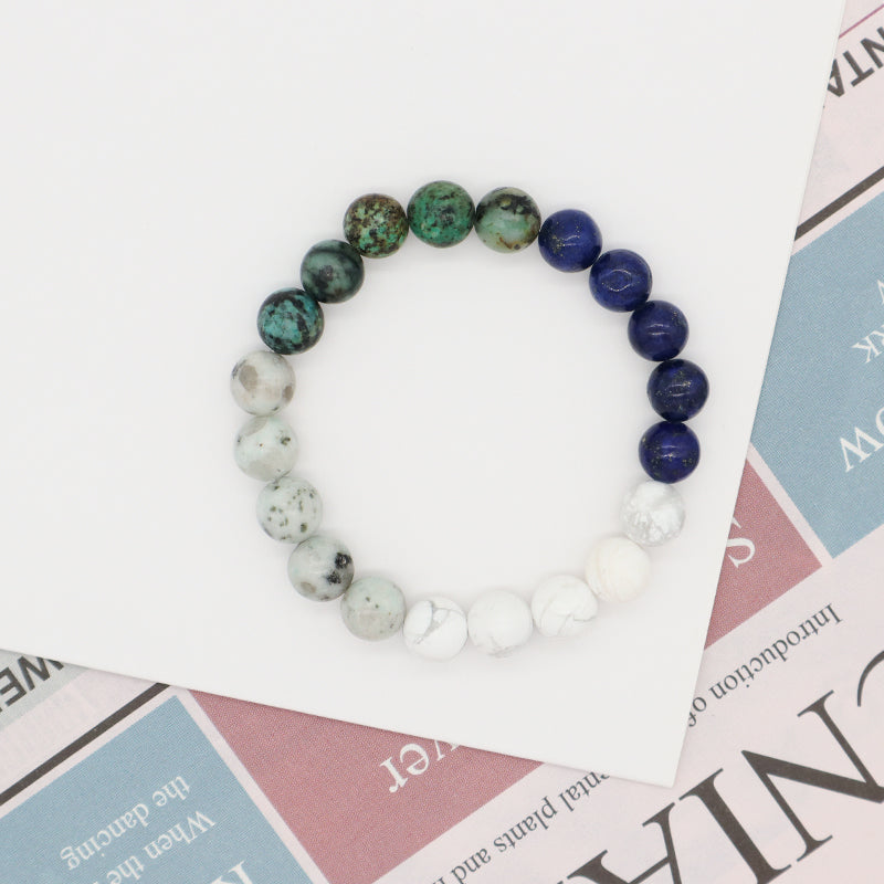 Fashion Design Custom Wholesale Jewelry Energy Yoga Healing Elastic Handmade Gift 8mm Natural Stone Beads Bracelet For Women Men