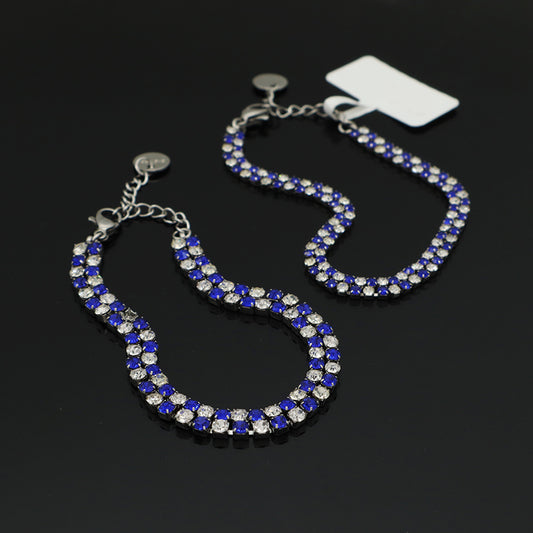 Fashion Women Jewelry Newest Wholesale Manufacture Customized Factory Ajustable No Tarnish Stainless Steel Micro Pave CZ Bangle Bracelet