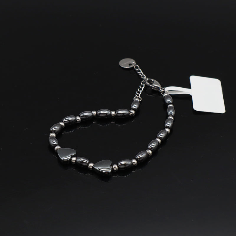 New Women Fashion Jewelry Wholesale Manufacture Custom Factory Ajustable Stainless Steel Heart Bangle Bracelet