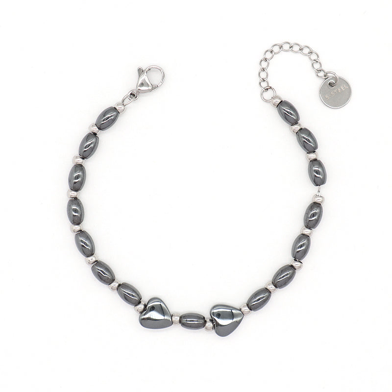 New Women Fashion Jewelry Wholesale Manufacture Custom Factory Ajustable Stainless Steel Heart Bangle Bracelet