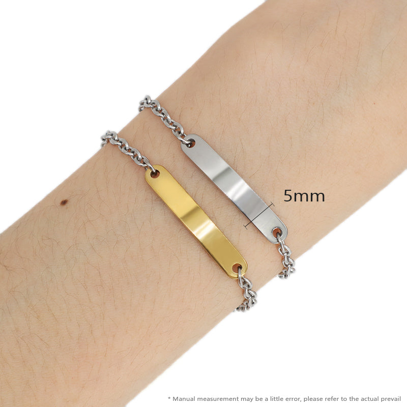 Fashionable Women Customized Wholesale China Factory Manufacture Ajustable No Tarnish Stainless Steel Charm Bracelet Bangle For Jewelry Gift