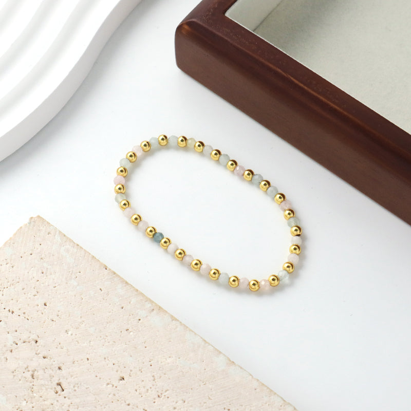 OEM Custom Wholesale Handmade Gemstone Elastic Energy Bracelet Jewelry 4mm Healing Natural Stone Beaded Bracelet For Women