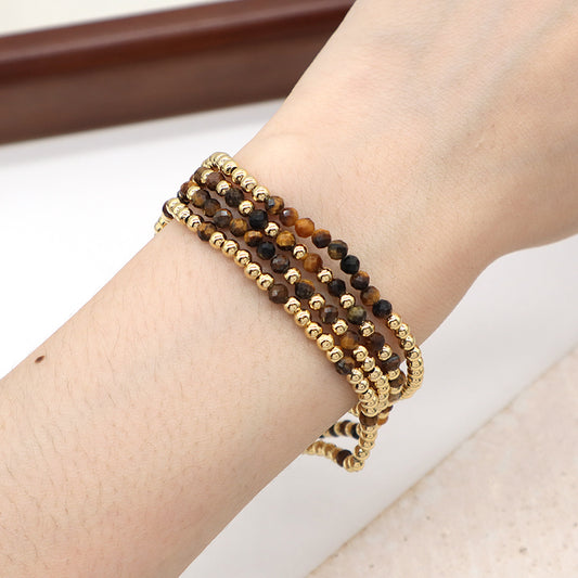 Wholesale Handmade OEM Custom Gemstone Elastic Energy Yoga Bracelet Jewelry 3mm Healing Natural Stone Beaded Bracelet For Women