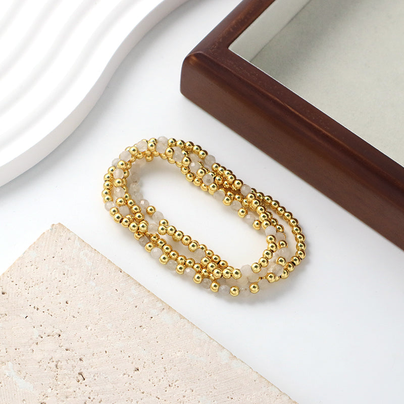 Wholesale Handmade OEM Custom Gemstone Elastic Energy Bracelet Jewelry 4mm Healing Natural Stone Beaded Bracelet For Women