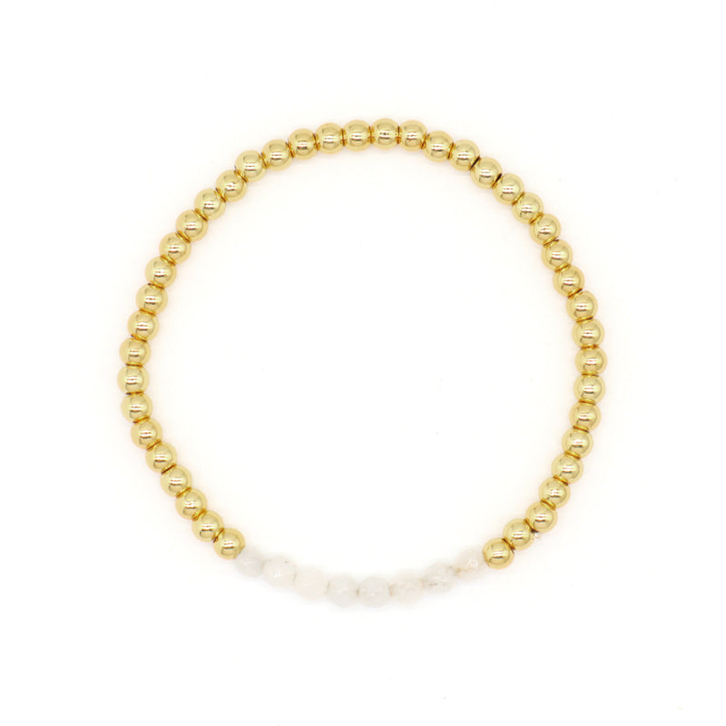 Wholesale Handmade OEM Custom Gemstone Elastic Energy Bracelet Jewelry 4mm Healing Natural Stone Beaded Bracelet For Women