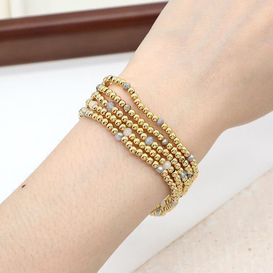 Wholesale Handmade OEM Custom Gemstone Elastic Energy Bracelet Jewelry 3mm Healing Natural Stone Beaded Bracelet For Women