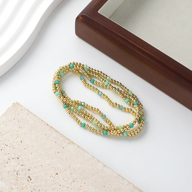 OEM Custom Wholesale Handmade Gemstone Elastic Energy Yoga Bracelet Jewelry 3mm Healing Natural Stone Beaded Bracelet For Women