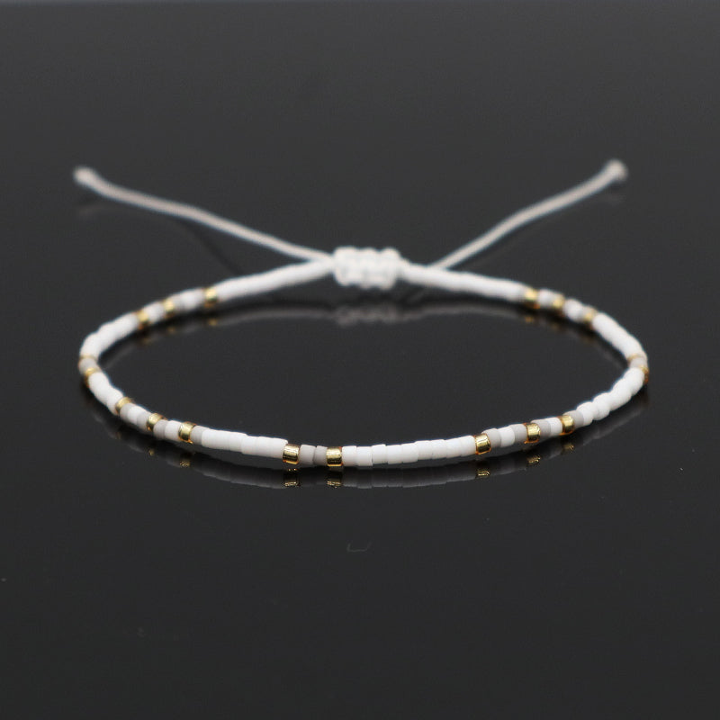 Customized Fashionable Wholesale Braided Woven Macrame Bracelet Fashion Jewelry Women Handmade Adjustable Miyuki Beaded Bracelet