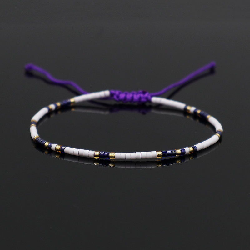 Customized Fashionable Wholesale Braided Woven Macrame Bracelet Fashion Jewelry Women Handmade Adjustable Miyuki Beaded Bracelet