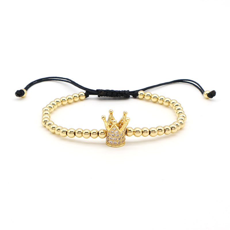 Variouis Friendship OEM Custom Gold Plated 4mm Beads Jewelry CZ Handmade Woven Braided Elephant Flower Freshwater Pearl Bracelet