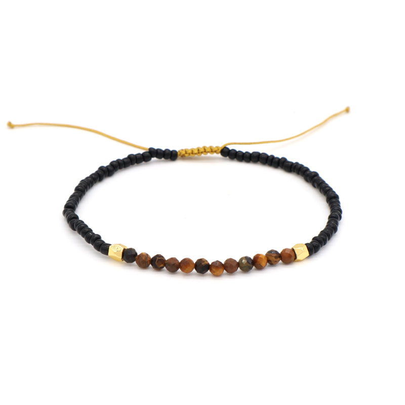 Newest OEM Wholesale Customized Varioius Fashionable Handmade Women Ajustable Macrame Seed Beads Natural Stone Bracelet