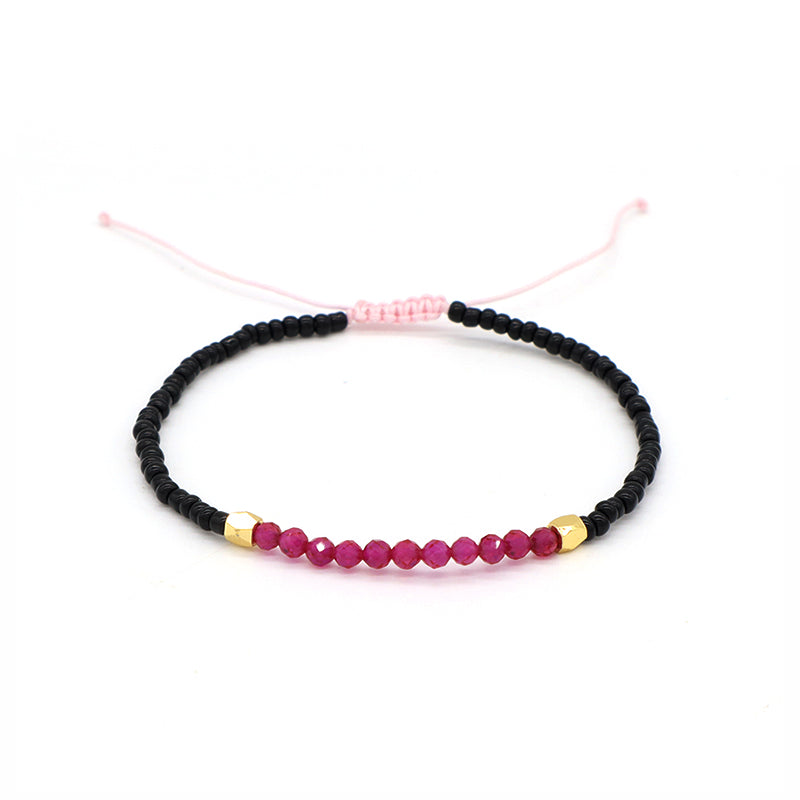 Newest OEM Wholesale Customized Varioius Fashionable Handmade Women Ajustable Macrame Seed Beads Natural Stone Bracelet