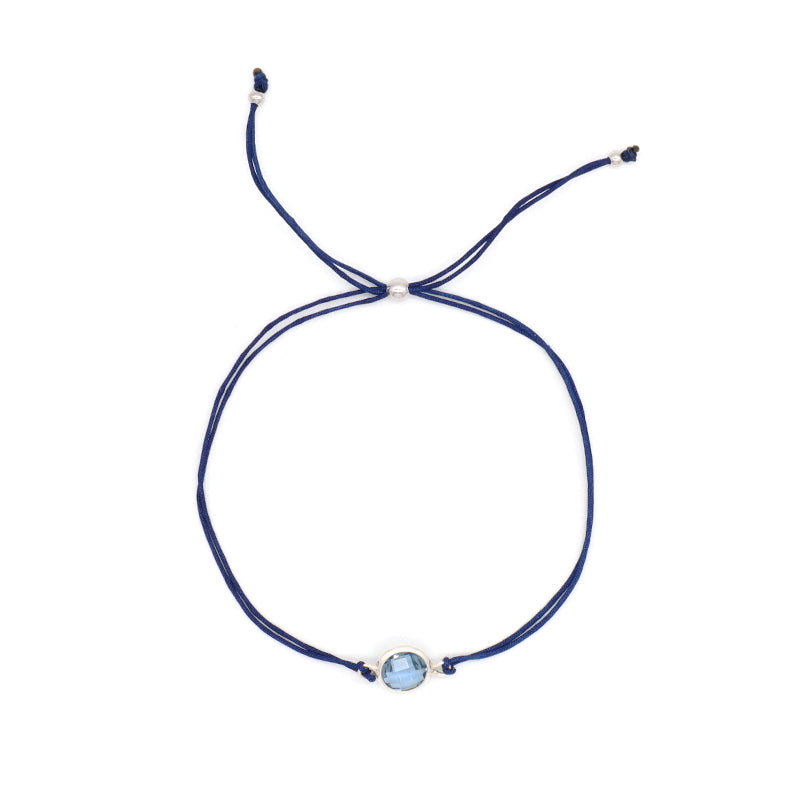 Handmade OEM Manufacture Custom Fashion Gift Braided Rope Adjustable 925 silver sterling CZ Charm Bracelet For Teen Girl Women