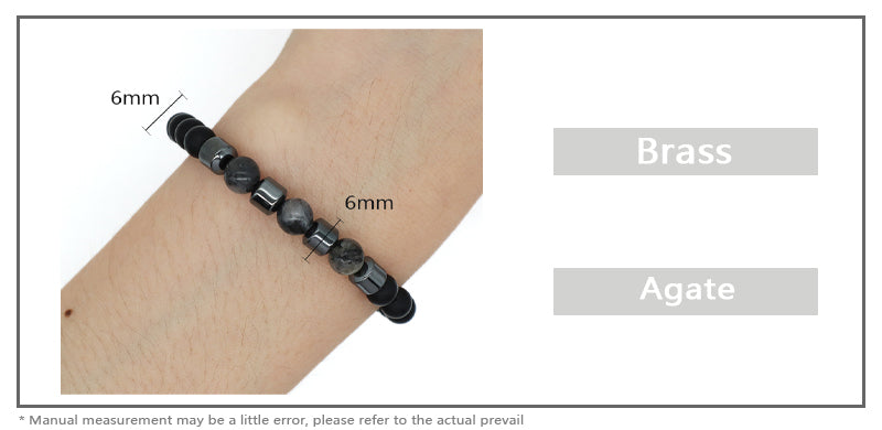 Custom OEM Wholesale Handmade Braided Woven 6mm Energy Healing Ajustable Natural Stones Agate Beads Macrame Bracelet For Men