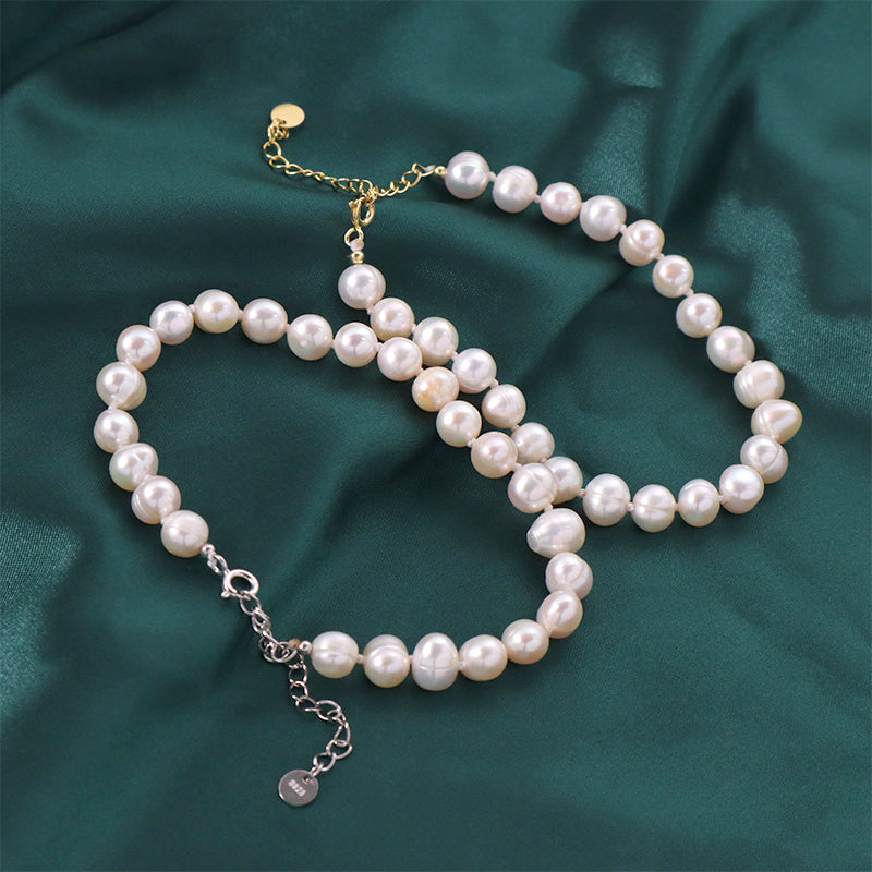 Newest Dainty Handmade Fashion Custom Women Jewelry Gold Plated 925 Sterling Silver Fresh Water Pearl Beads Bracelet For Gift
