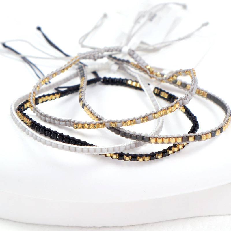 Classic Design Custom Handmade OEM Fashion Women Jewelry Manufacture Adjustable Braided Woven Macrame Miyuki Bracelet For Gift