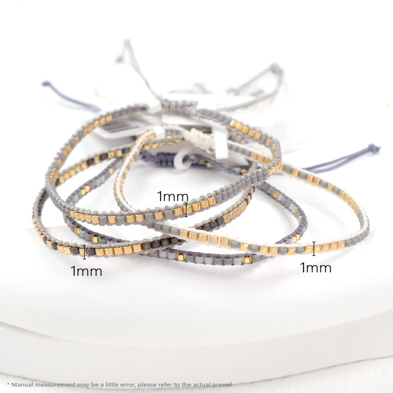 Classic Design Custom Handmade OEM Fashion Women Jewelry Manufacture Adjustable Braided Woven Macrame Miyuki Bracelet For Gift