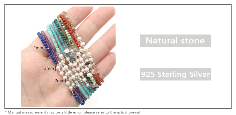 Wholesale Custom OEM Ajustable Handmade Women Macrame Energy 925 Sterling Silver Fresh Water Pearl Natural Stone Bracelet