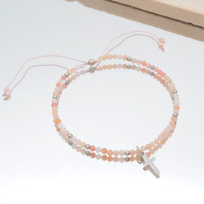 Newest Design Wholesale Custom Handmade 925 Sterling Silver Pendant Natural Stone Bead Bracelet For Gift Women