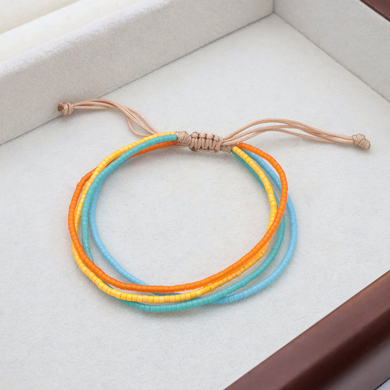 OEM Factory Fashion Design Customized Wholesale Handmade Adjustable Braided Woven Macrame Miyuki Bracelet For Women Jewelry