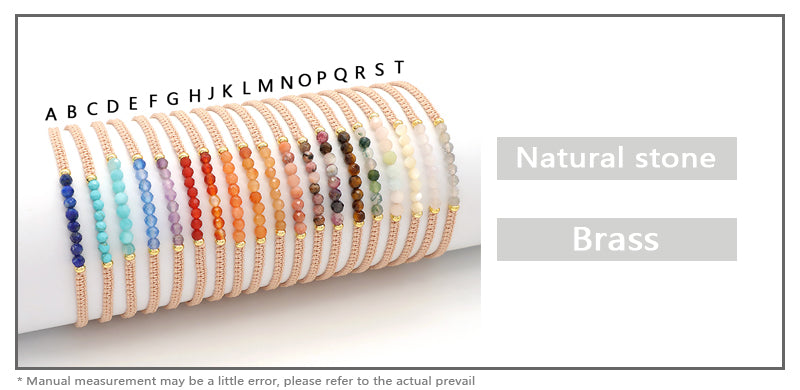 Natural Stone Beads Bracelet With 925 Sterling Silver Beads / Brass Beads