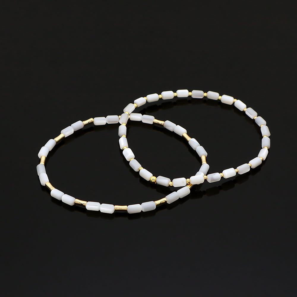 Natural Stone Shell Beads Bracelet