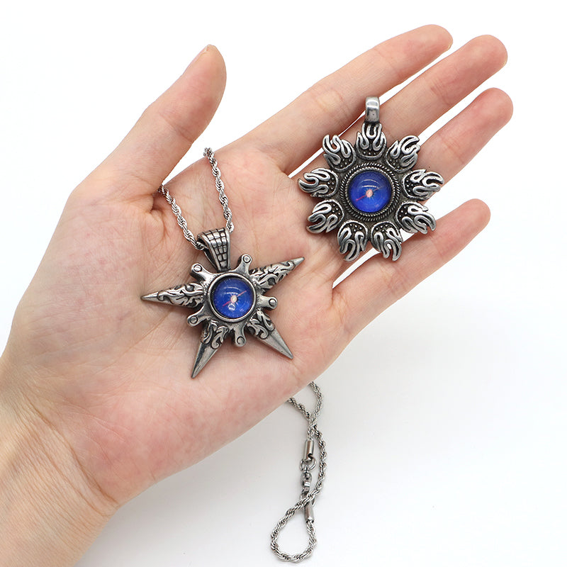 New Arrival Factory Wholesale Fashionable Custom Jewelry No Tarnish Stainless Steel Sun Star Pendant Necklace For Men Women