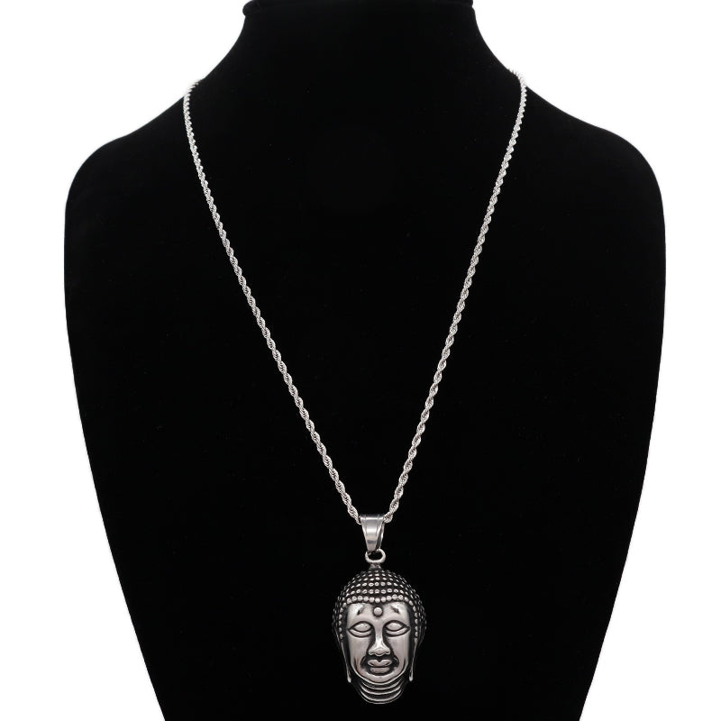 Custom Factory Wholesale Manufacture Fashion Buddha Pendant Jewelry No Tarnish Stainless Steel Buddha Necklace For Men Women