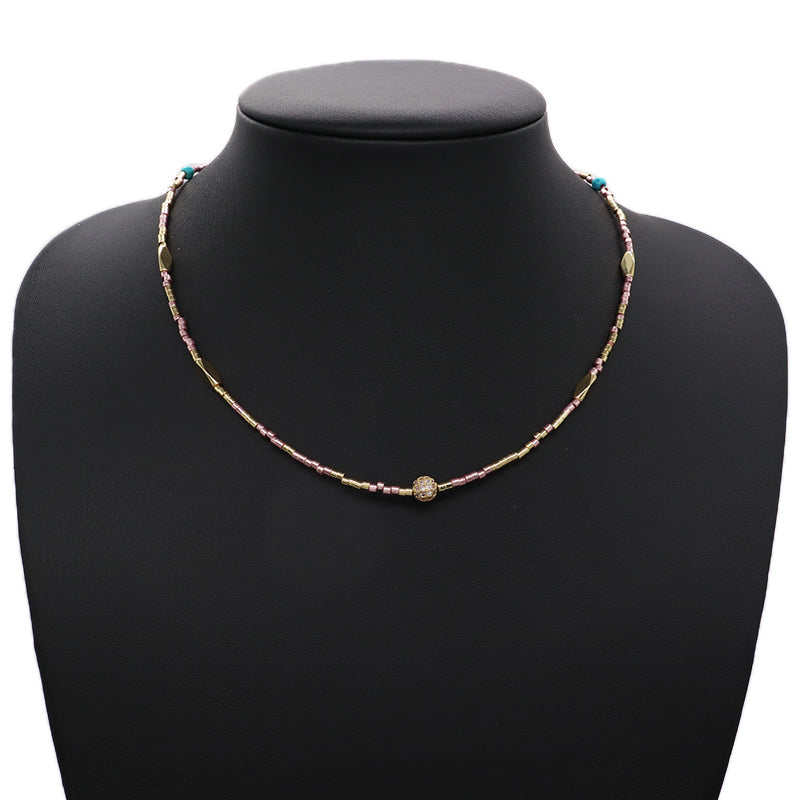 OEM Wholesale Handmade Custom Gold Plated Enamel Mushroom Pendant Fresh Water Pearl Natural Stone Beads Necklace For Women