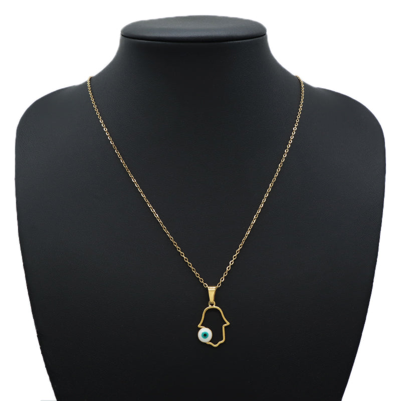 Manufacture Factory Wholesale New Fashion Factory Enamel Pendant Gold Plated Chain Jewelry Stainless steel Chain For Women