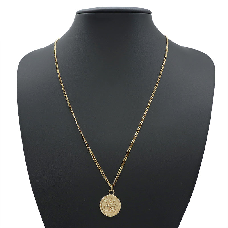 Newest Custom Wholesale Fashion Pendant Jewelry Gift Stainless Steel Pendant Necklace Gold Plated Necklace