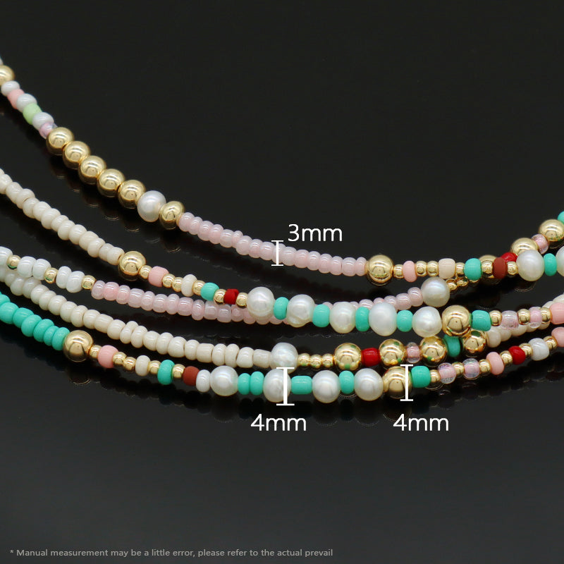 Newest Custom Wholesale Fashion Handmade OEM Pendant Jewelry Gift Seed Beads Necklace Gold Plated Fresh Water Pearl Necklace