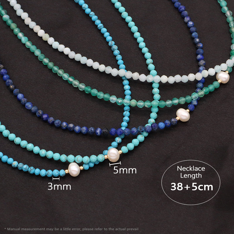 Customized Wholesale Handmade OEM Manufacture China Factory Gold Plated Natural Stone Beads Fresh Water Pearl Necklace For Women
