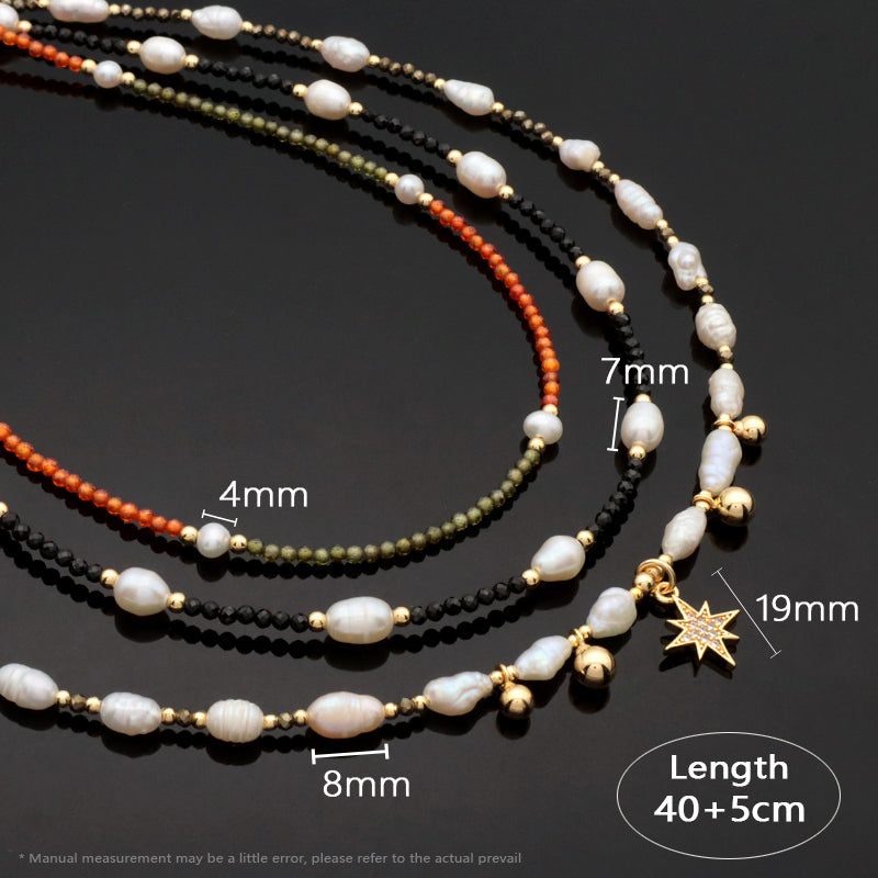 Factory Customized OEM Wholesale Manufacture Handmade Gold Plated Glass Crystal Beads Fresh Water Pearl Necklace