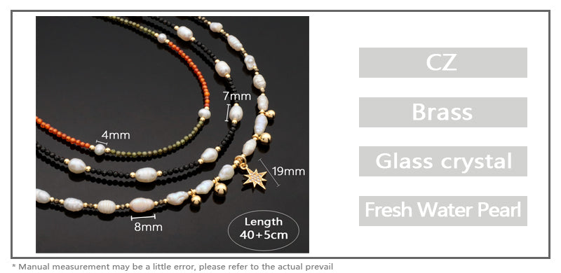 Factory Customized OEM Wholesale Manufacture Handmade Gold Plated Glass Crystal Beads Fresh Water Pearl Necklace
